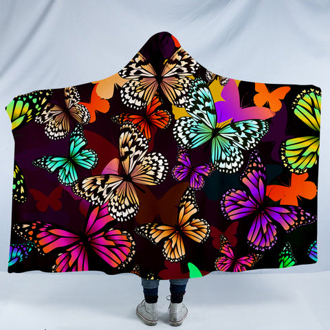 Image of Butterfly Collection SW0981 Hooded Blanket