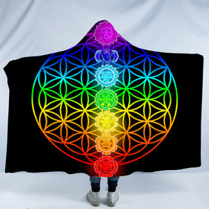 Rainbow Chakras SW0042 Hooded Blanket