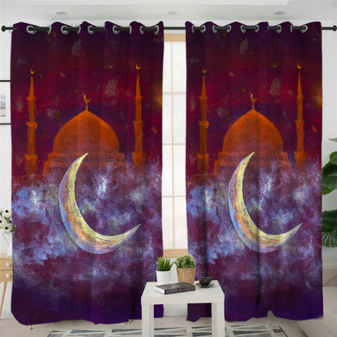 Image of Night Castle 2 Panel Curtains