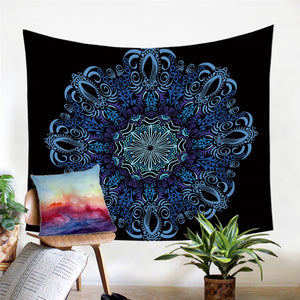 Deep Ocean Mandala Tapestry - Beddingify