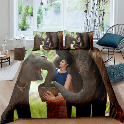 Image of Happy Elephants Bedding Set