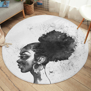 Afro-Textured Lady SW2078 Round Rug