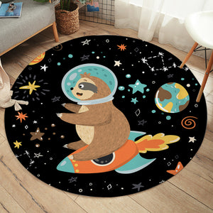 Rocket Sloth SW1627 Round Rug