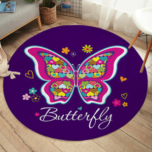 Flowery Butterfly SW2487 Round Rug
