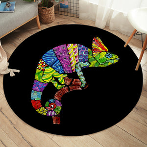 Stylized Chameleon SW2008 Round Rug