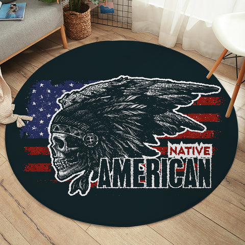 Image of Native American Style SW1826 Round Rug
