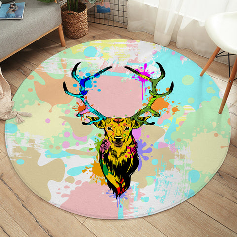 Image of Painted Antler SW2058 Round Rug