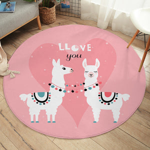 Llama Llove SW1666 Round Rug