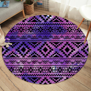 Purplish Line Decoration SW1902 Round Rug