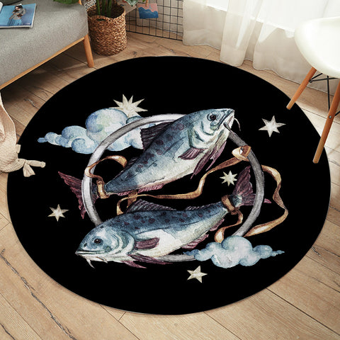 Image of Carp Couple SW1749 Round Rug