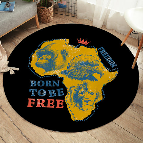Image of Born To Be Free SW1829 Round Rug