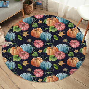 Colorful Pumpkins SW2176 Round Rug