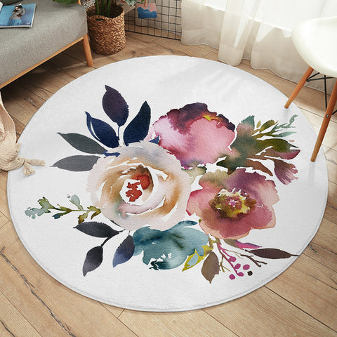 Image of Painted Roses SW2413 Round Rug