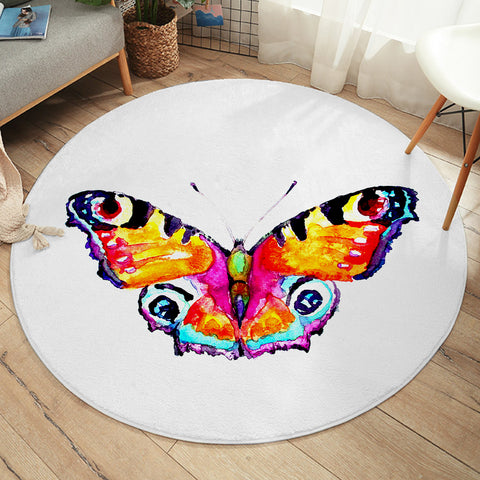 Image of Pretty Butterfly SW2475 Round Rug