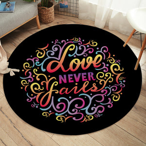 Love Never Fails SW2486 Round Rug