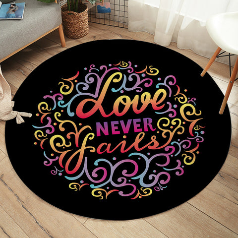 Image of Love Never Fails SW2486 Round Rug