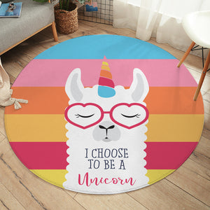 Unicorn Llama SW1658 Round Rug