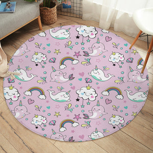 Cute Narwhal SW1909 Round Rug