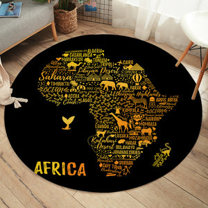 African Map SW1761 Round Rug