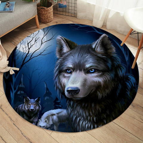 Image of Moon Wolf SW2026 Round Rug