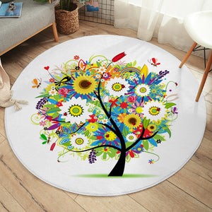 Festive Tree SW2466 Round Rug