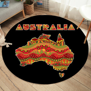 Australia Continent SW1845 Round Rug