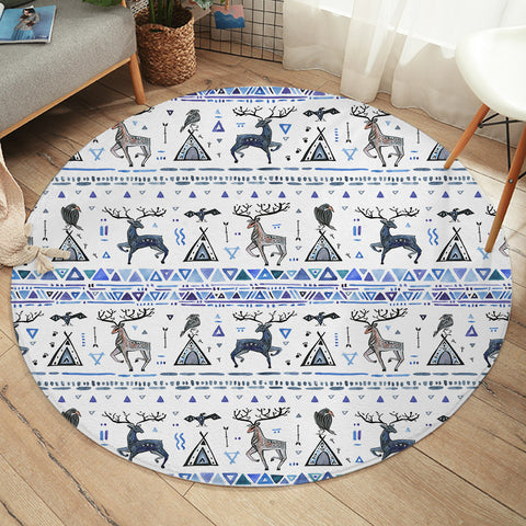 Image of Tribal Winter SW2173 Round Rug