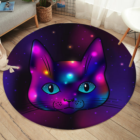 Image of Space Cat SW1744 Round Rug