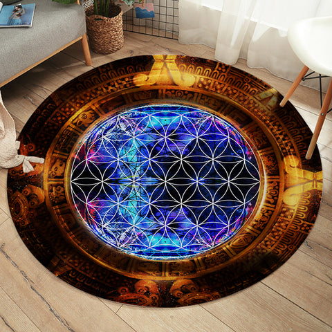 Image of Colored Glass SW2075 Round Rug