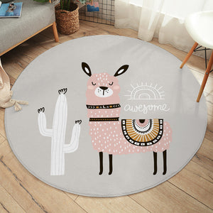 Awesome Llama SW1904 Round Rug