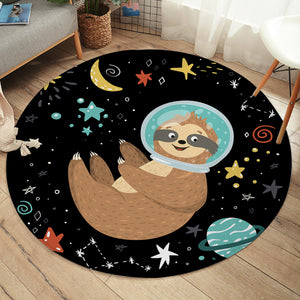 Space Sloth SW1626 Round Rug