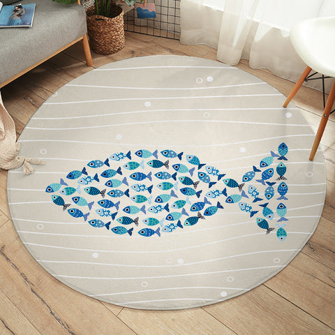 Image of A School Of Fish SW2191 Round Rug