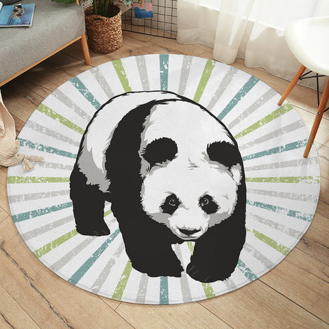 Image of Stocky Panda SW2478 Round Rug