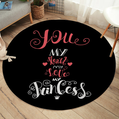 Image of Love For Princess SW2068 Round Rug