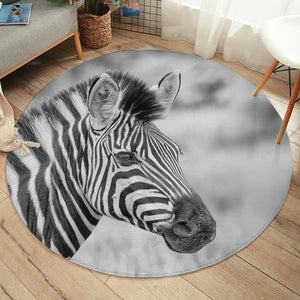 B&W Zebra SW2024 Round Rug