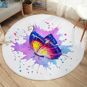Colorsplashed Butterfly SW2483 Round Rug