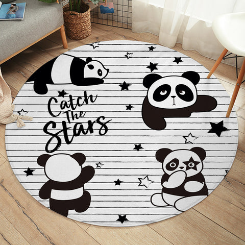 Image of Catch The Stars Panda SW1656 Round Rug