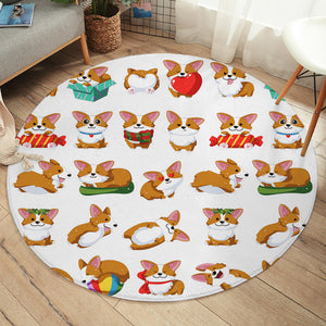 Cute Corgi SW2169 Round Rug