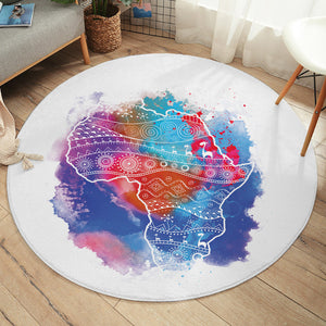 Africa Continent SW2067 Round Rug