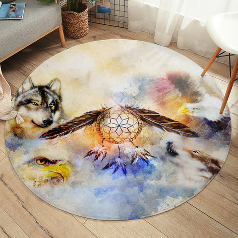 Image of Predators Dream Catcher SW1669 Round Rug