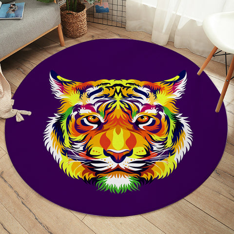 Image of Colored Tiger SW2049 Round Rug