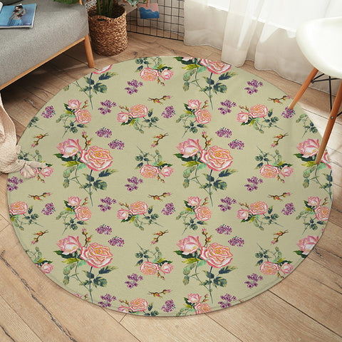 Image of Floral SW2244 Round Rug