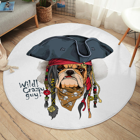 Image of Pug The Pirate SW2505 Round Rug