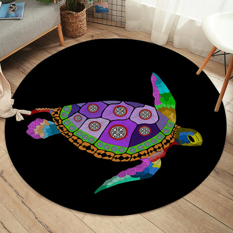 Image of Turtle Patterns SW2005 Round Rug