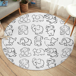 Fun Elephant SW2001 Round Rug