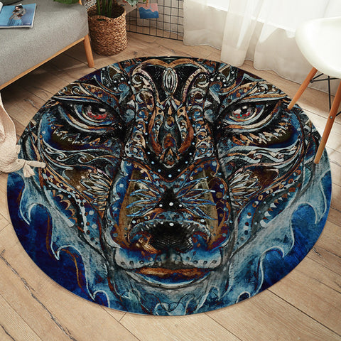 Image of Stylized Cheetah SW1637 Round Rug