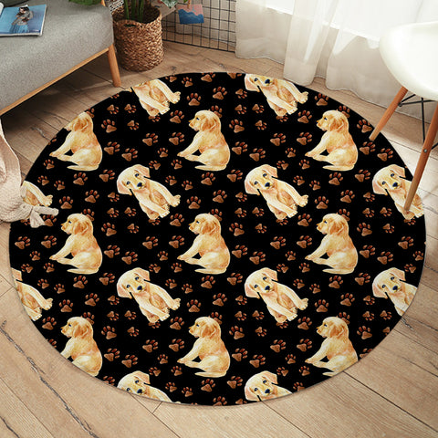 Image of Puppies SW2392 Round Rug