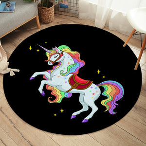 Rainbow Unicorn SW1757 Round Rug