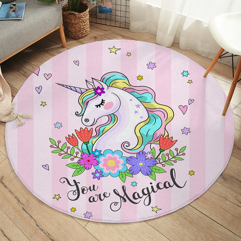 Image of Magical Unicorn SW2048 Round Rug