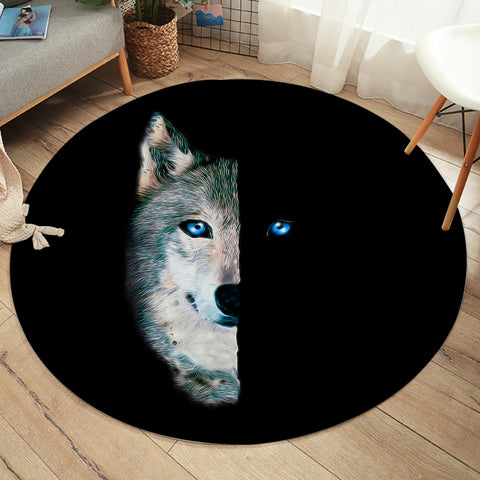 Image of Half Wolf SW1675 Round Rug